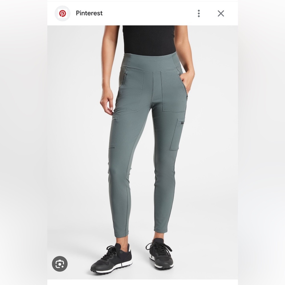 NWT Athleta Headlands Hybrid Cargo II Tight size 4P-Metropolis Grey